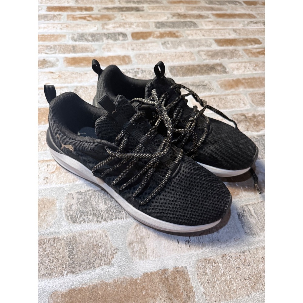 Puma Prowl Alt Mesh Womens Running Shoes Black Gold Size 7.5